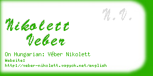 nikolett veber business card